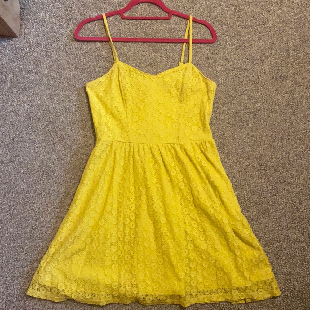 Yellow eyelet sundress! Medium